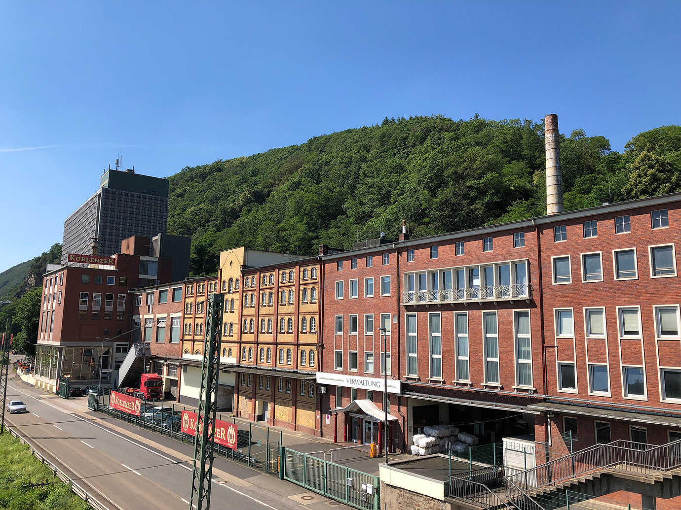 Brauereibestand mit Tower, Blick nach Südwesten