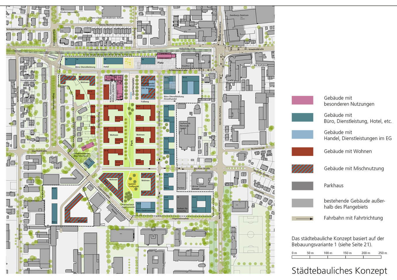 Der Rahmenplan „Stadtquartier Süd“ 2014 diente als Grundlage für den Bebauungsplan